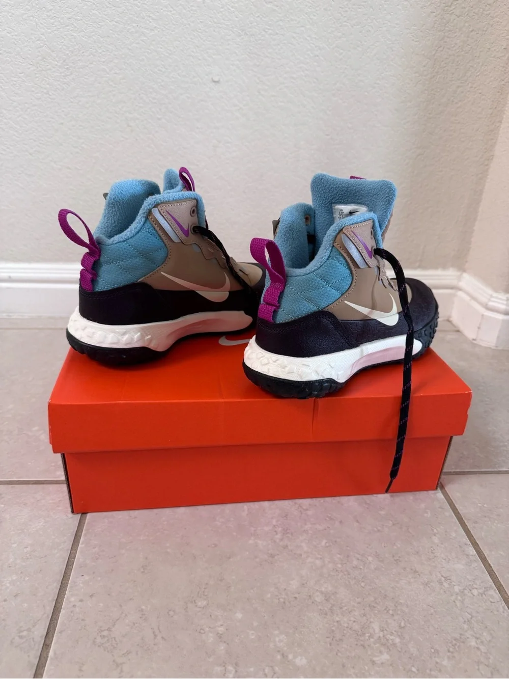 Nike Kids Brown, Black & Purple Trail Boots
